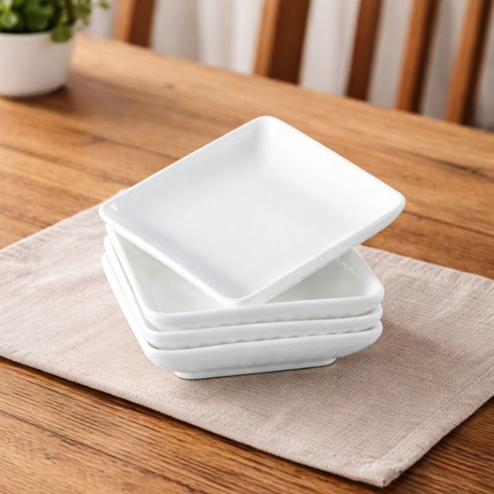 본차이나 사각찬기 4호 4P세트