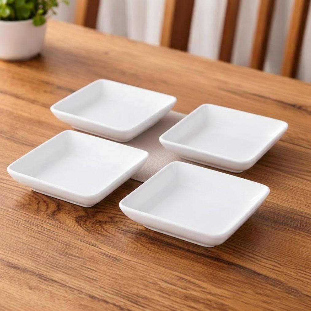 본차이나 사각찬기 2호 4P세트