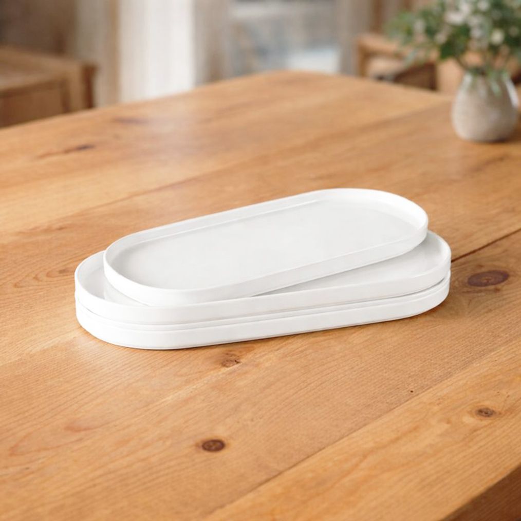 본차이나 타원접시 소 4P세트