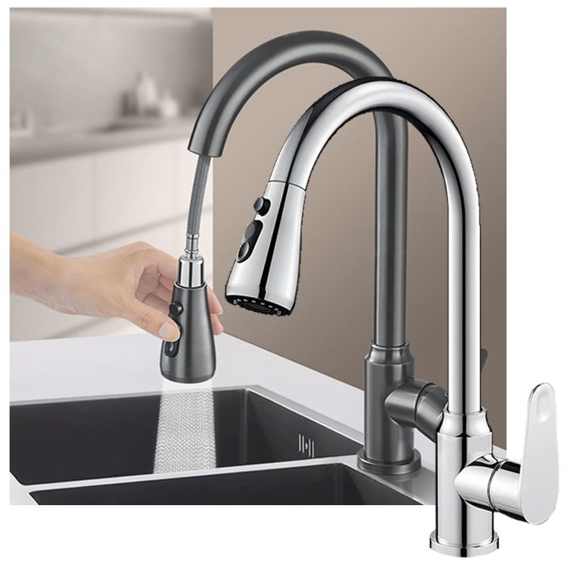 회전식 스플래시 방지 신축가능 거위목수전 (노즐신축)