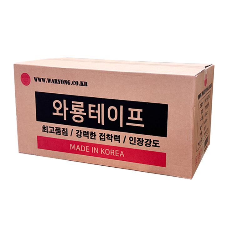 와룡물산 국산 투명박스테이프 중포장 투명 OPP (48mm x 50M) 50개