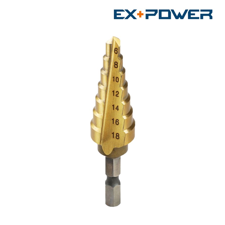 탭기리 홀가공 홀쏘 육각 2날9단 2날7단 3M 6-18mm 스텝드릴