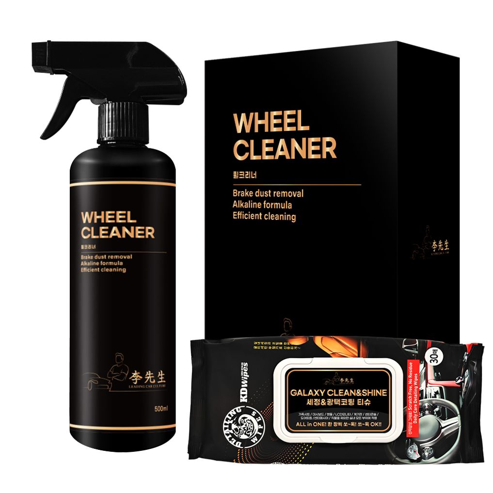(묶음할인) 이선생 휠 크리너 500ml+이선생 세정광택코팅티슈 30매(12개 이상 주문)