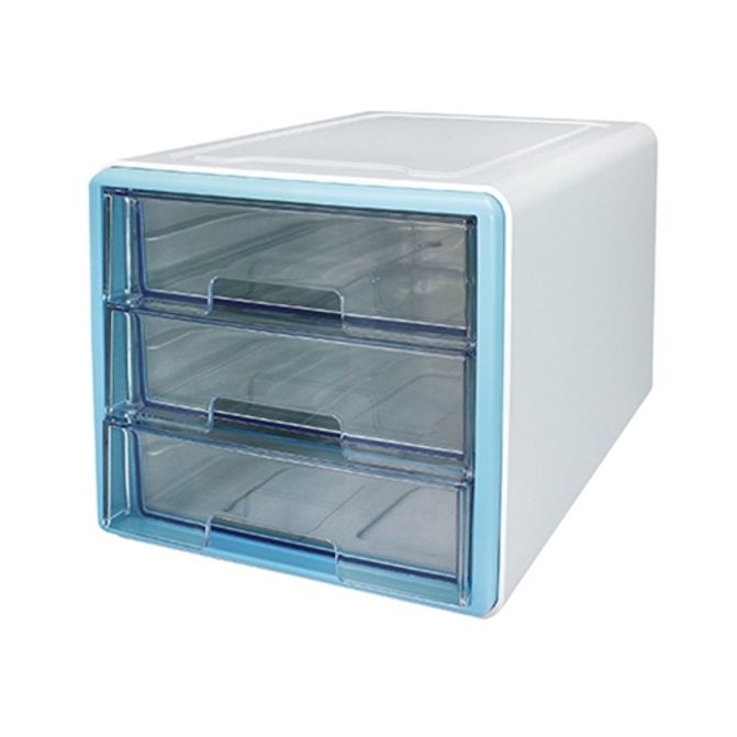 카파맥스 포인트 미니 소품함 서류함 3단 민트 (1개입)