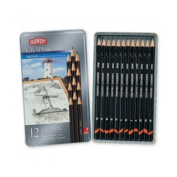 그래픽디자이너 연필 12색 34214 / 6B-4HB (1개입)