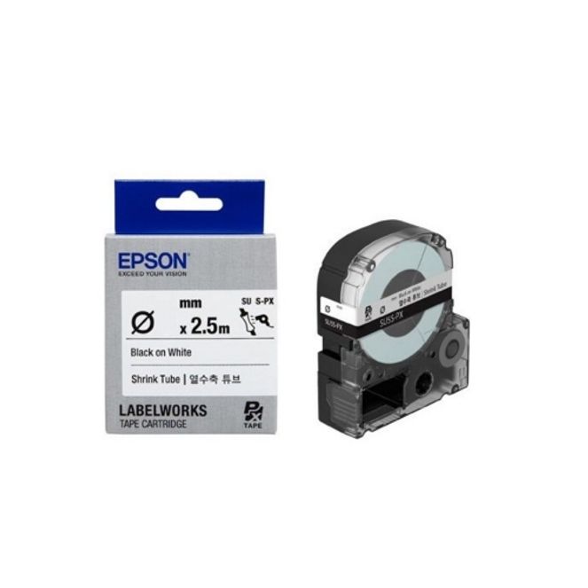 엡손 라벨테이프 SU3S-PX 열수축튜브 / 흰색 (1개입)