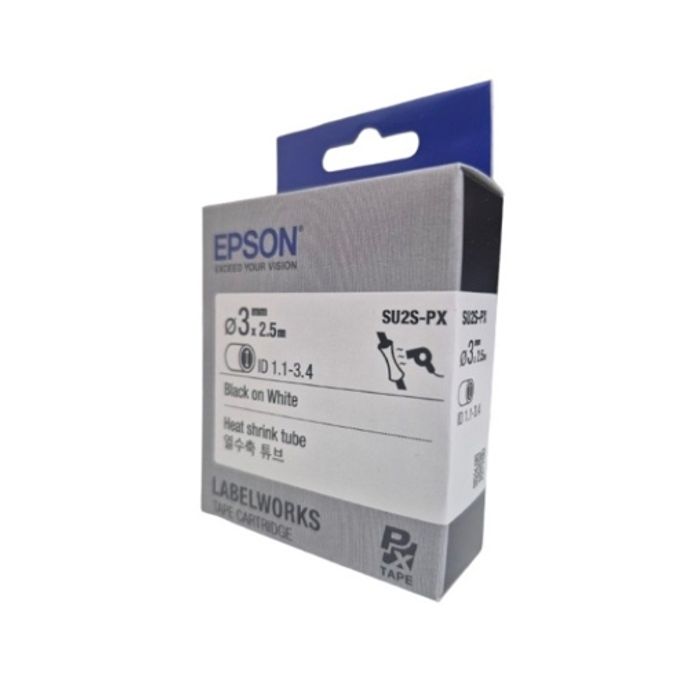 엡손 라벨테이프 SU2S-PX 열수축튜브 / 흰색 (1개입)
