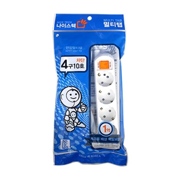 나이스 멀티탭 차단 4구10호 / 9.5m (1개입)