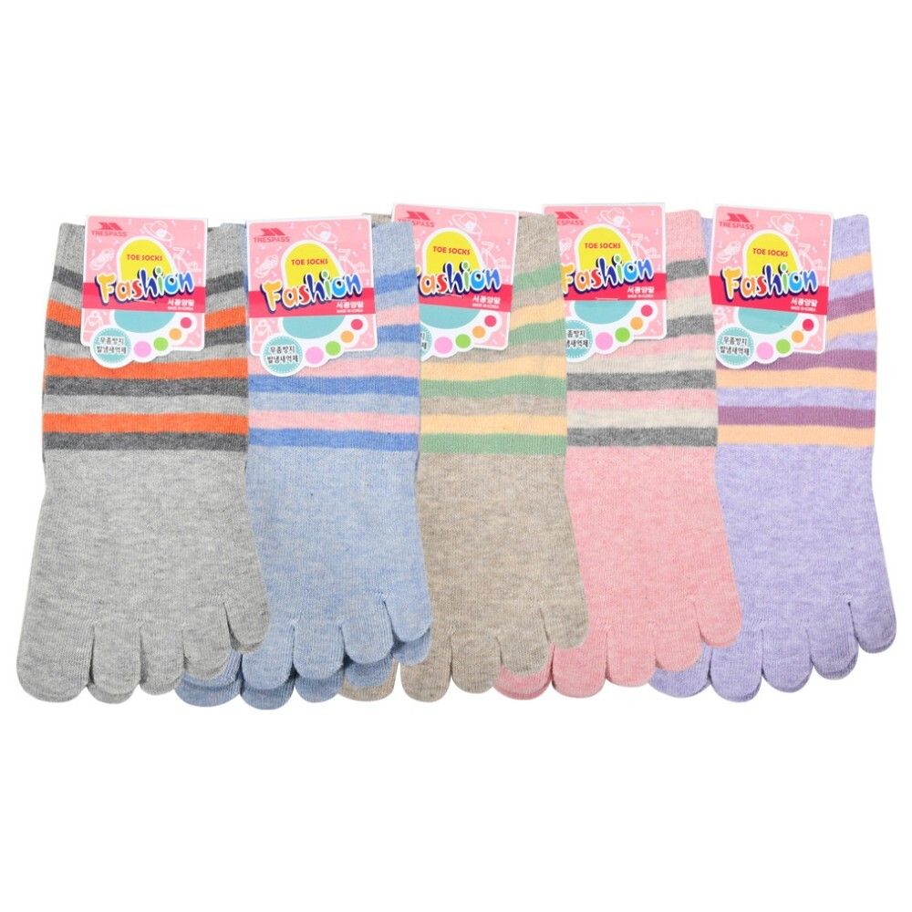 발목 큰링글 숙녀 발가락 단목 양말 5족