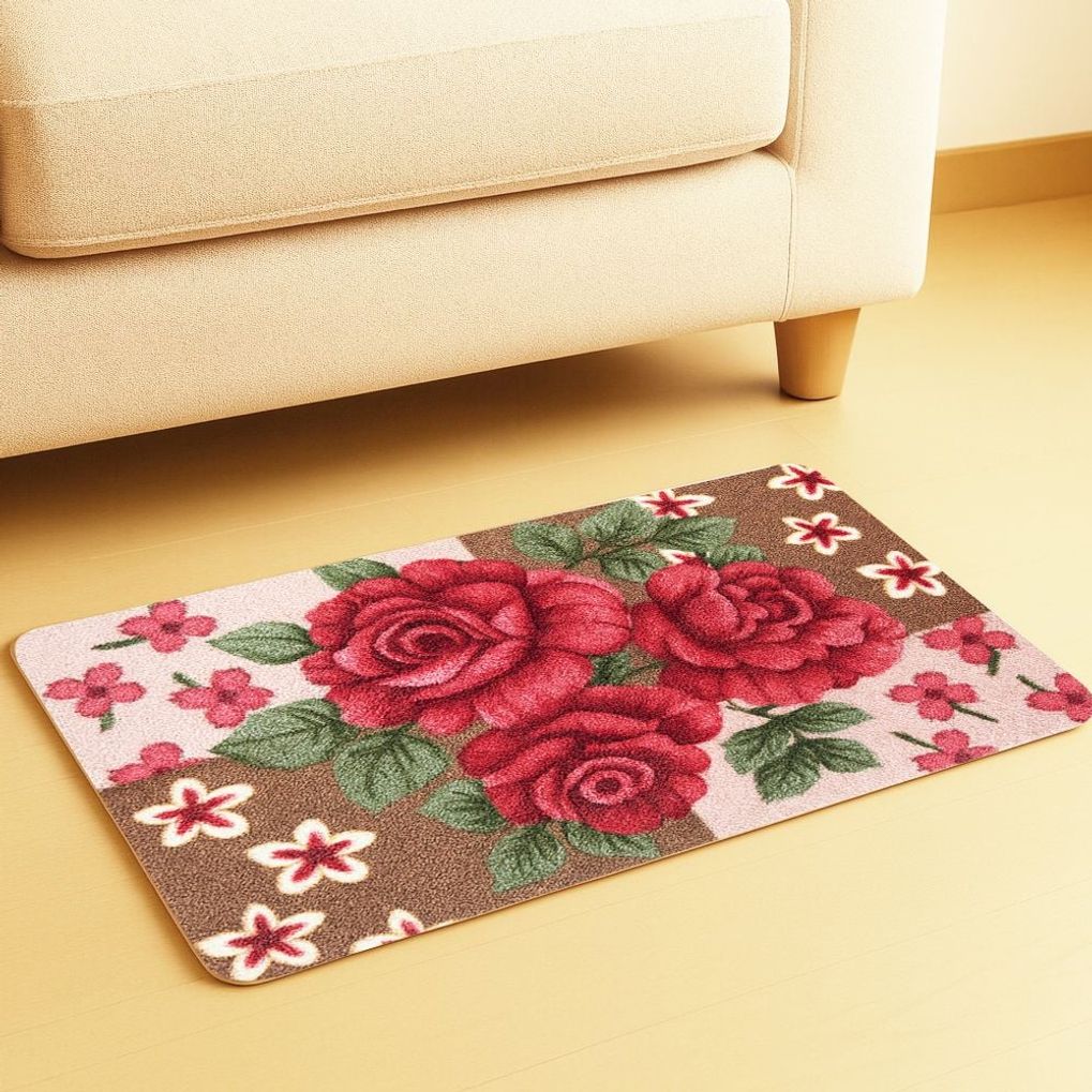 장미꽃 발매트 중 48x78cm