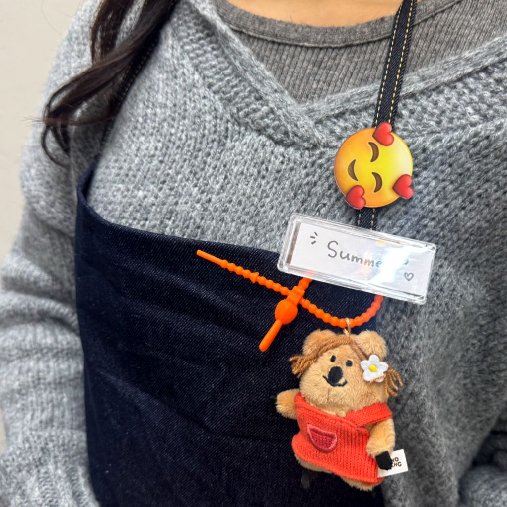 이모지 이모티콘 머리핀 따랑해