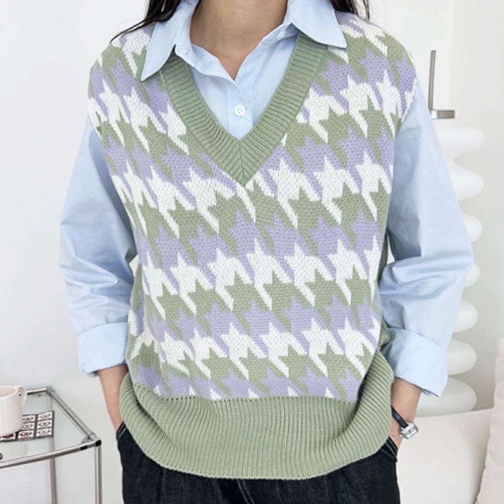 베이직 여성 니트 조끼 가을 겨울 여자 베스트 조끼 5색