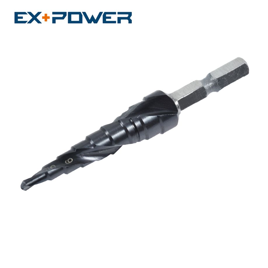 천공드릴비트 홀컷터 헤리컬 2날 9단 2M 4-12mm 스텝드릴