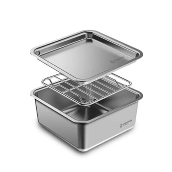 바겐슈타이거 스텐 반찬통 냉장고 보관 용기 주방 밧드 낮은형 소 450ml