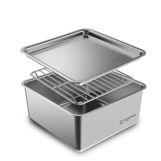 바겐슈타이거 스텐 반찬통 냉장고 보관 용기 주방 밧드 낮은형 대 1100ml