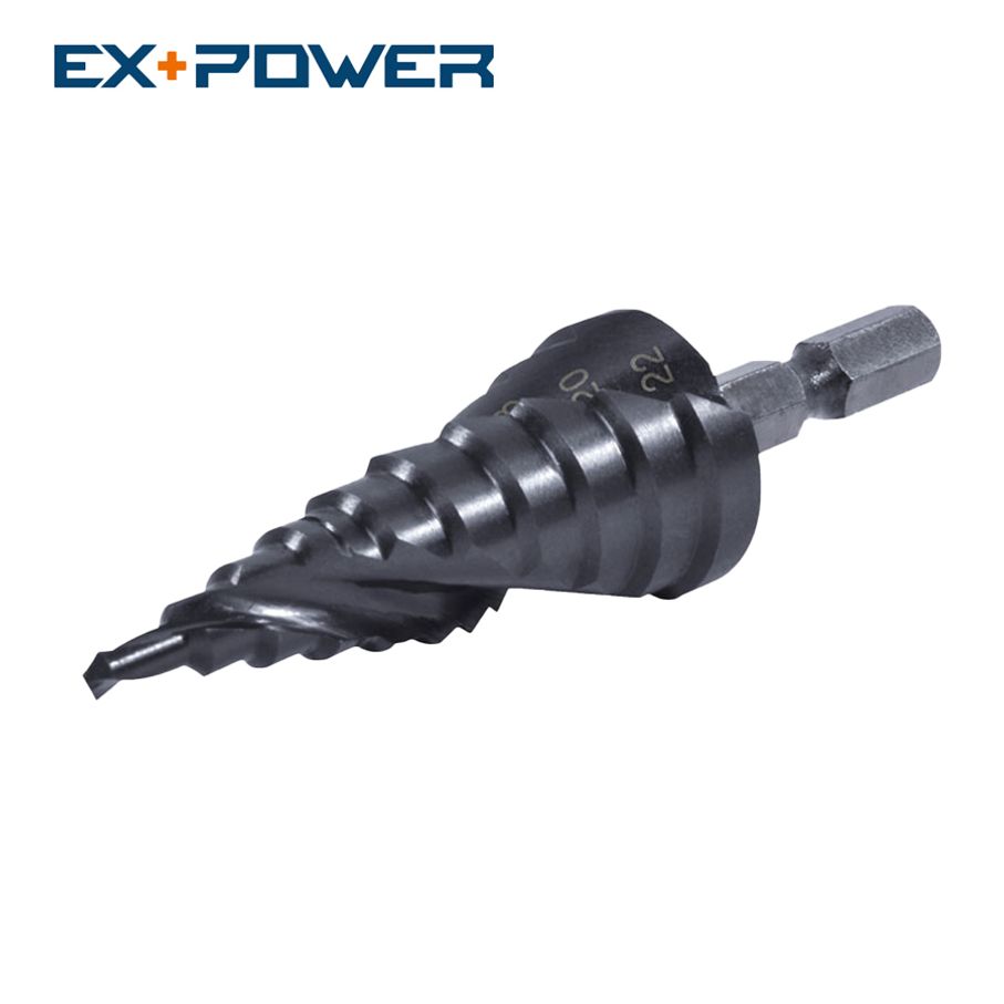 천공드릴비트 홀컷터 헤리컬 2날 7단 3M 6-18mm 스텝드릴