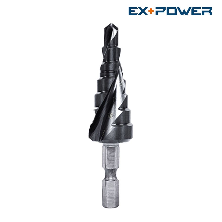 탭기리 홀가공 홀쏘 헤리컬 2날 7단 3M 6-18mm 스텝드릴