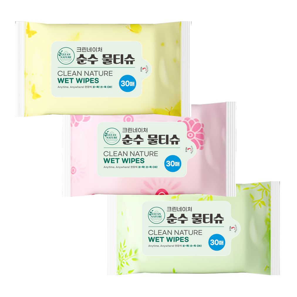 (크린네이처) 순수3종 물티슈 30매(1000개 이상 주문)