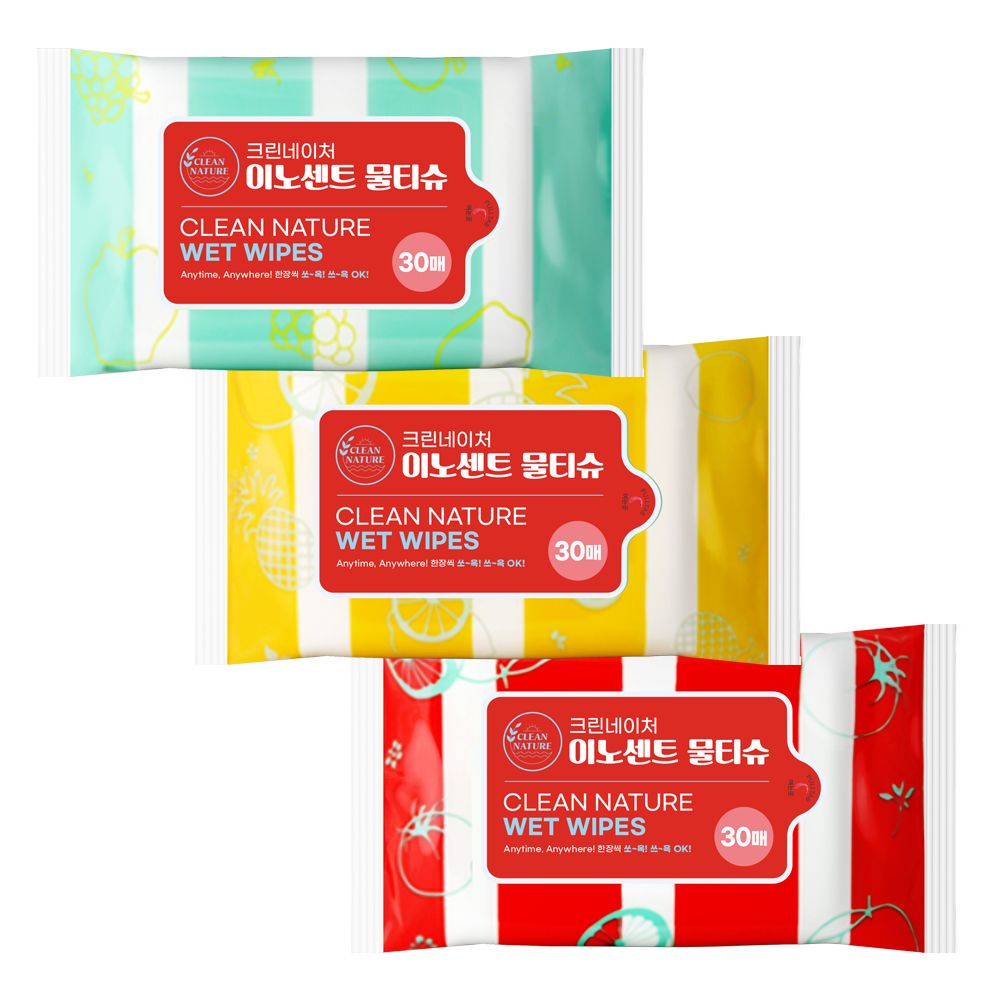 (크린네이처) 이노센트3종 물티슈 30매(1000개 이상 주문)