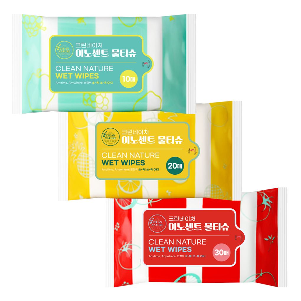 (크린네이처) 이노센트3종 물티슈 10매 20매(1000개 이상 주문)
