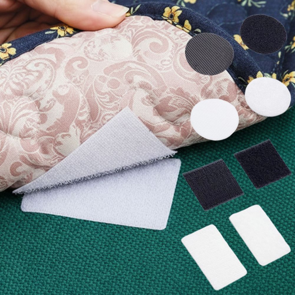 미끄럼 방지 강력 고정 만능 접착 찍찍이 테이프 원형 사각 5P