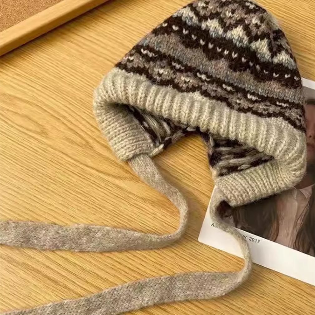 니트 귀달이 모자 크로스백 비니 뜨개 벙거지 패션