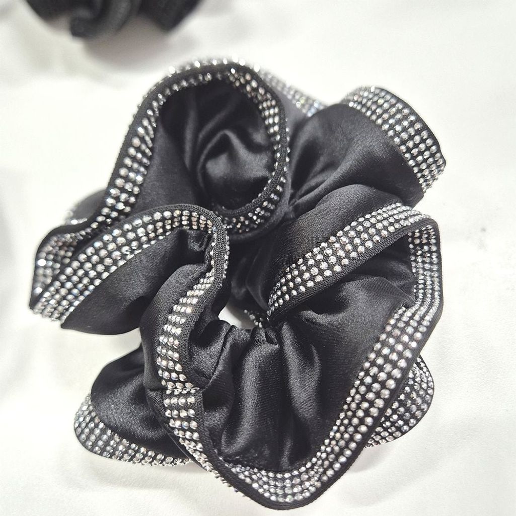 빅사이즈 새틴 큐빅 밴딩 곱창밴드 5켤러 택 1 국내 제작상품