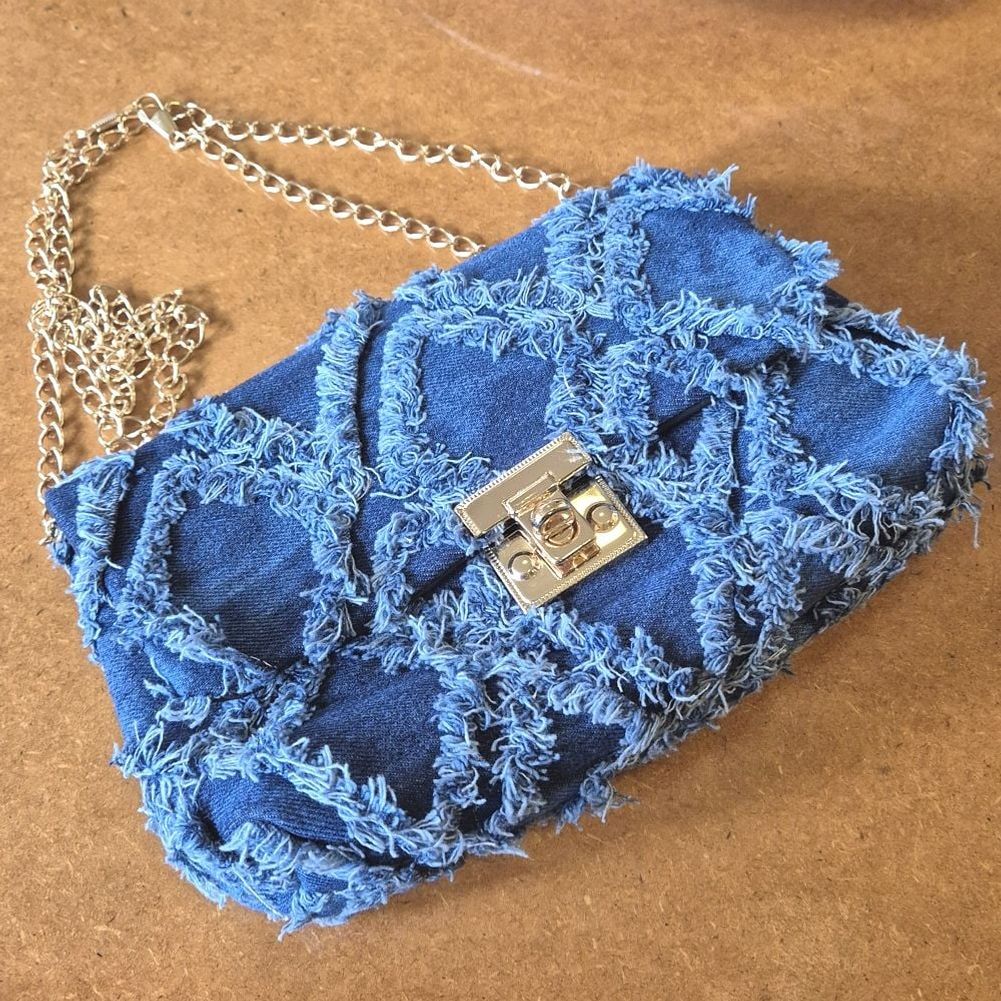 빈티지 데님 미니백 크로스 체인 가방 여성가방