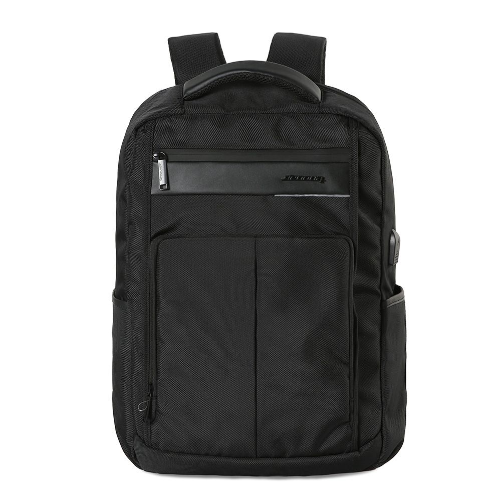 클래식한 넉넉한수납 등판 메쉬 블랙백팩