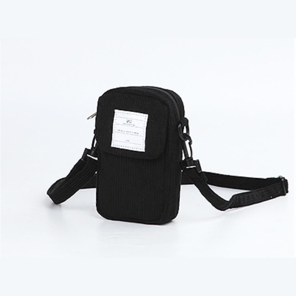 학생 외출 핸드폰수납 코듀로이 미니크로스백
