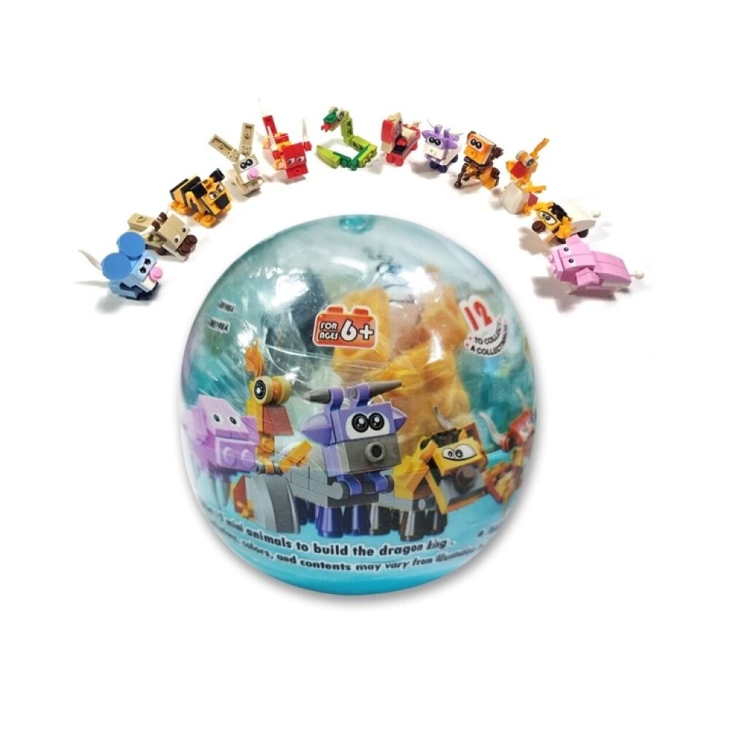 12간지 캡슐 블럭 (12개 입)12가지 띠 동물을 합쳐서 킹드래곤으로 변신