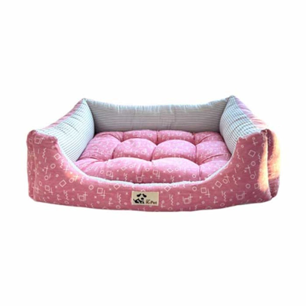 대진 큐브 프레임 반려동물 방석 (핑크)