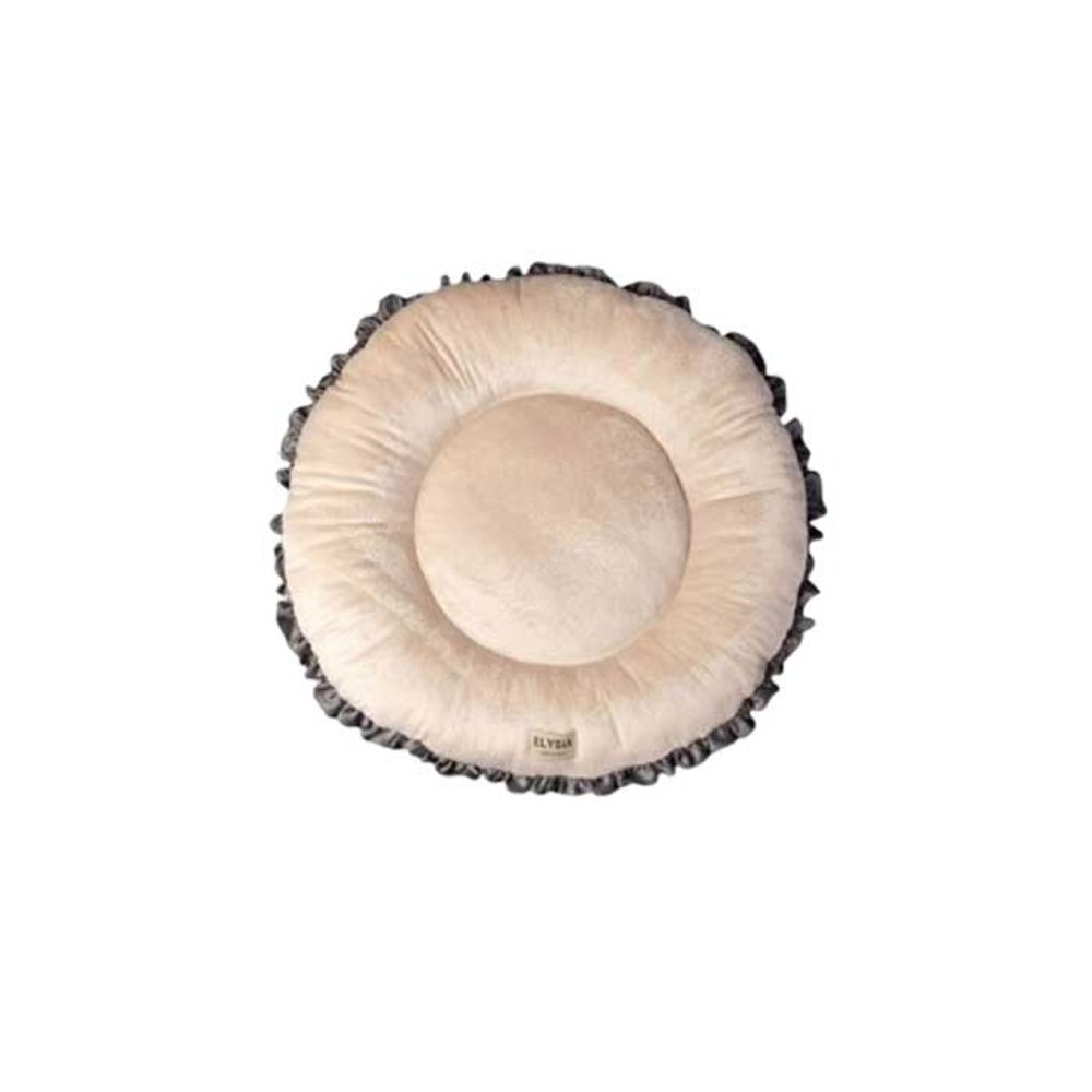 엘리시아 극세사 프릴도넛 반려동물 방석 (대) 베이지