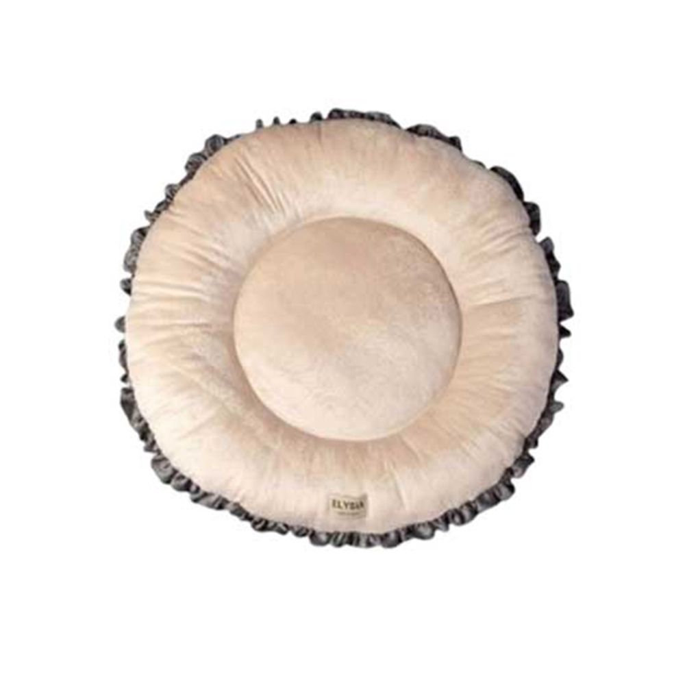 엘리시아 극세사 프릴도넛 반려동물 방석 (중) 베이지