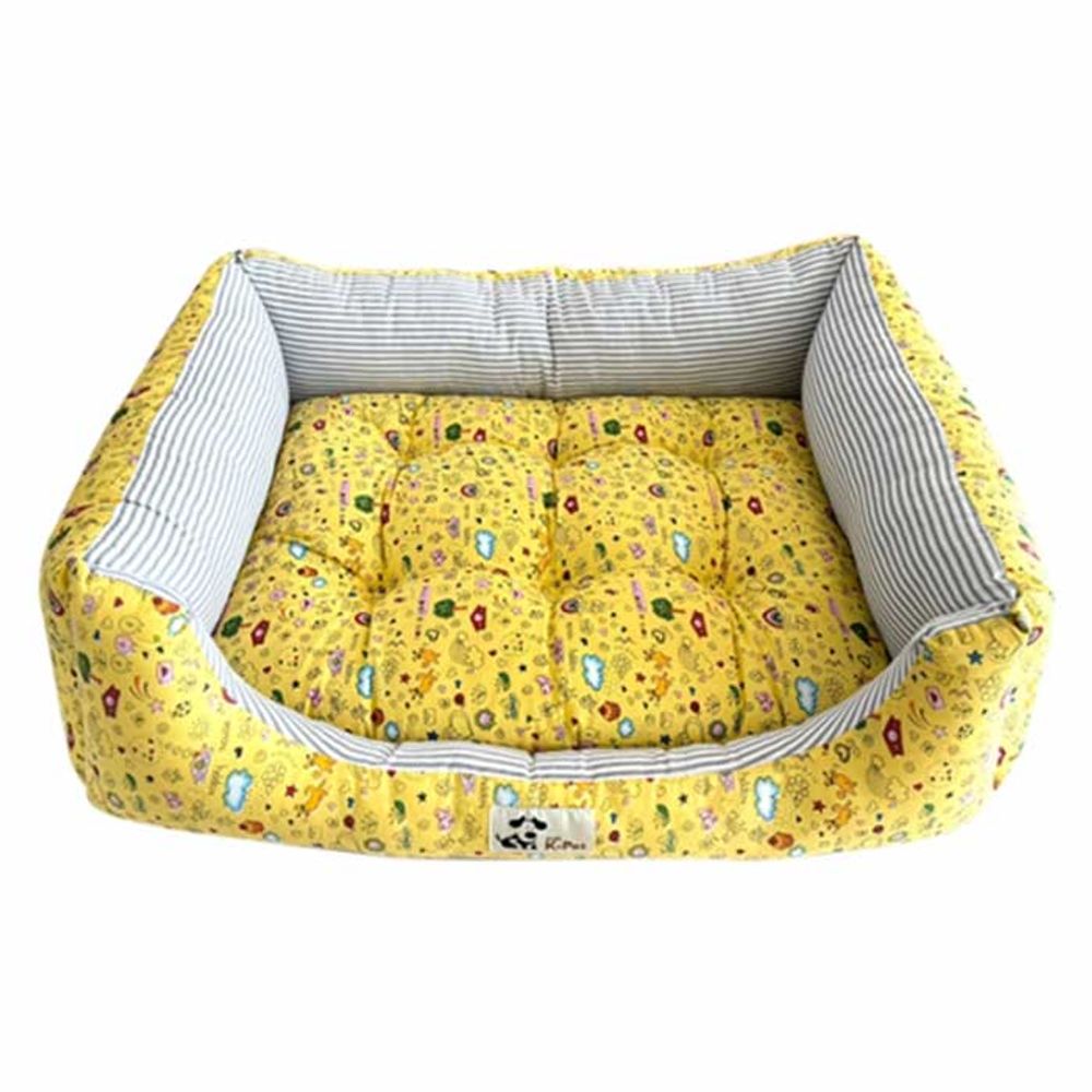 대진 레인보우 프레임 반려동물 방석 (옐로우)