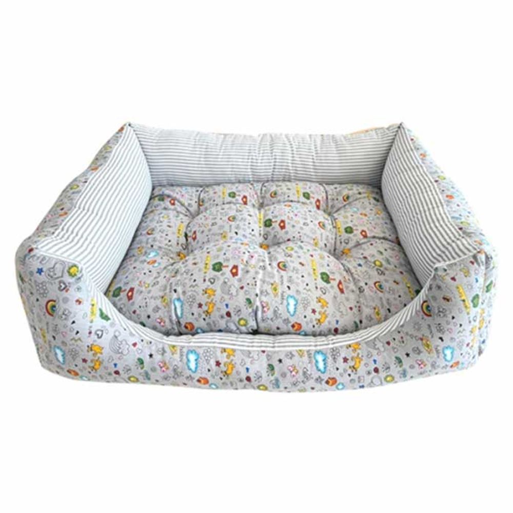 대진 레인보우 프레임 반려동물 방석 (그레이)