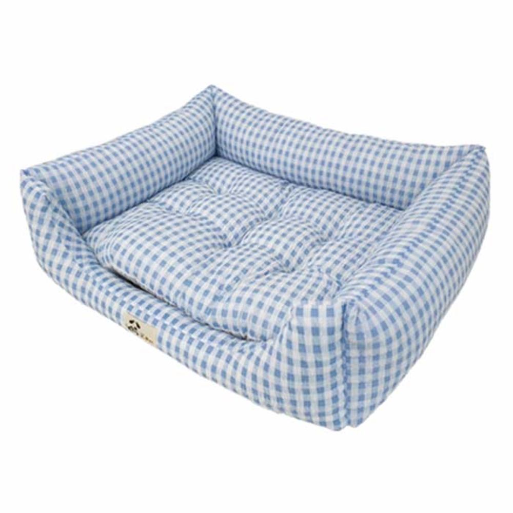 대진 샤카체크 반려동물 프레임 사각방석 (블루)