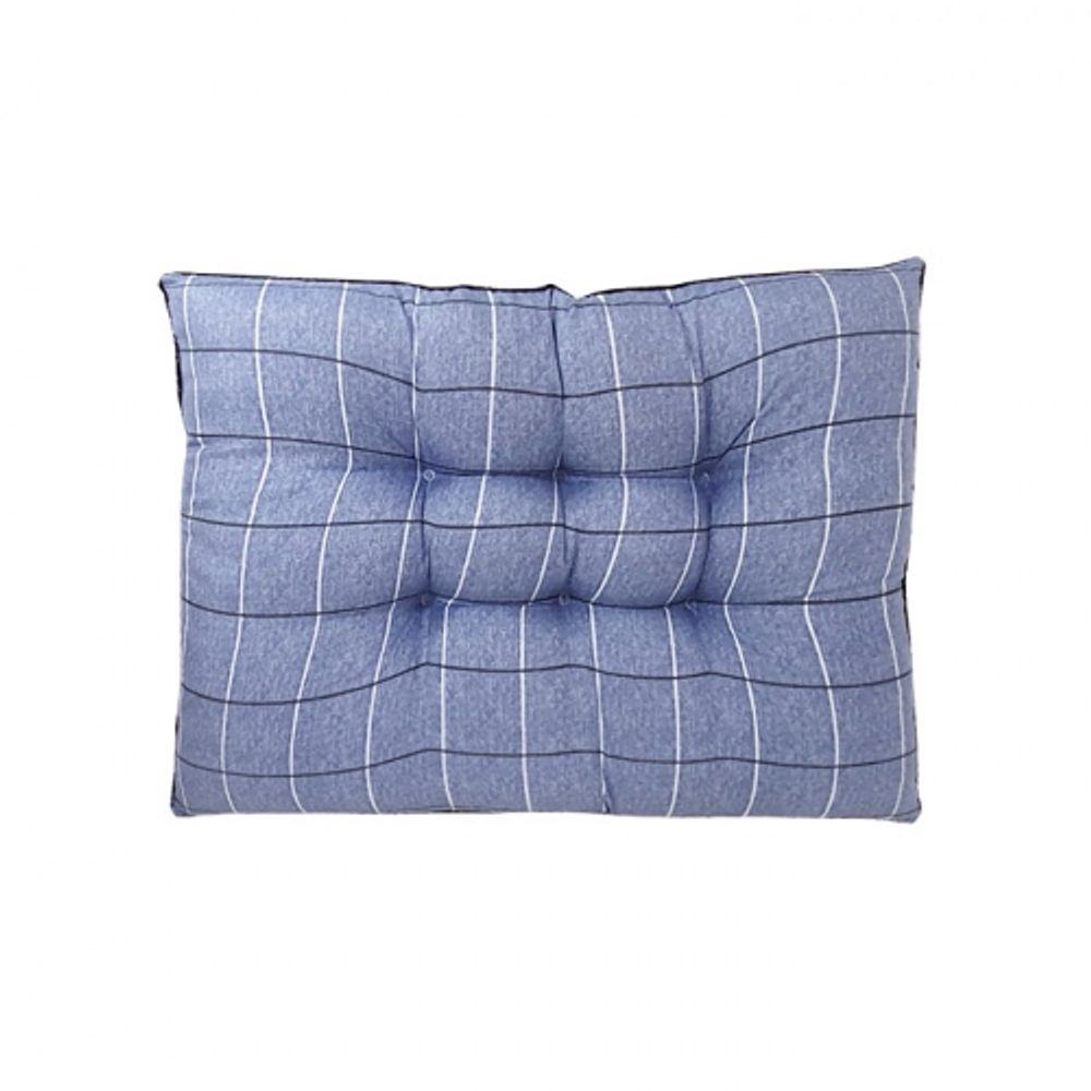 대진 체크 반려동물 평방석 (블루)