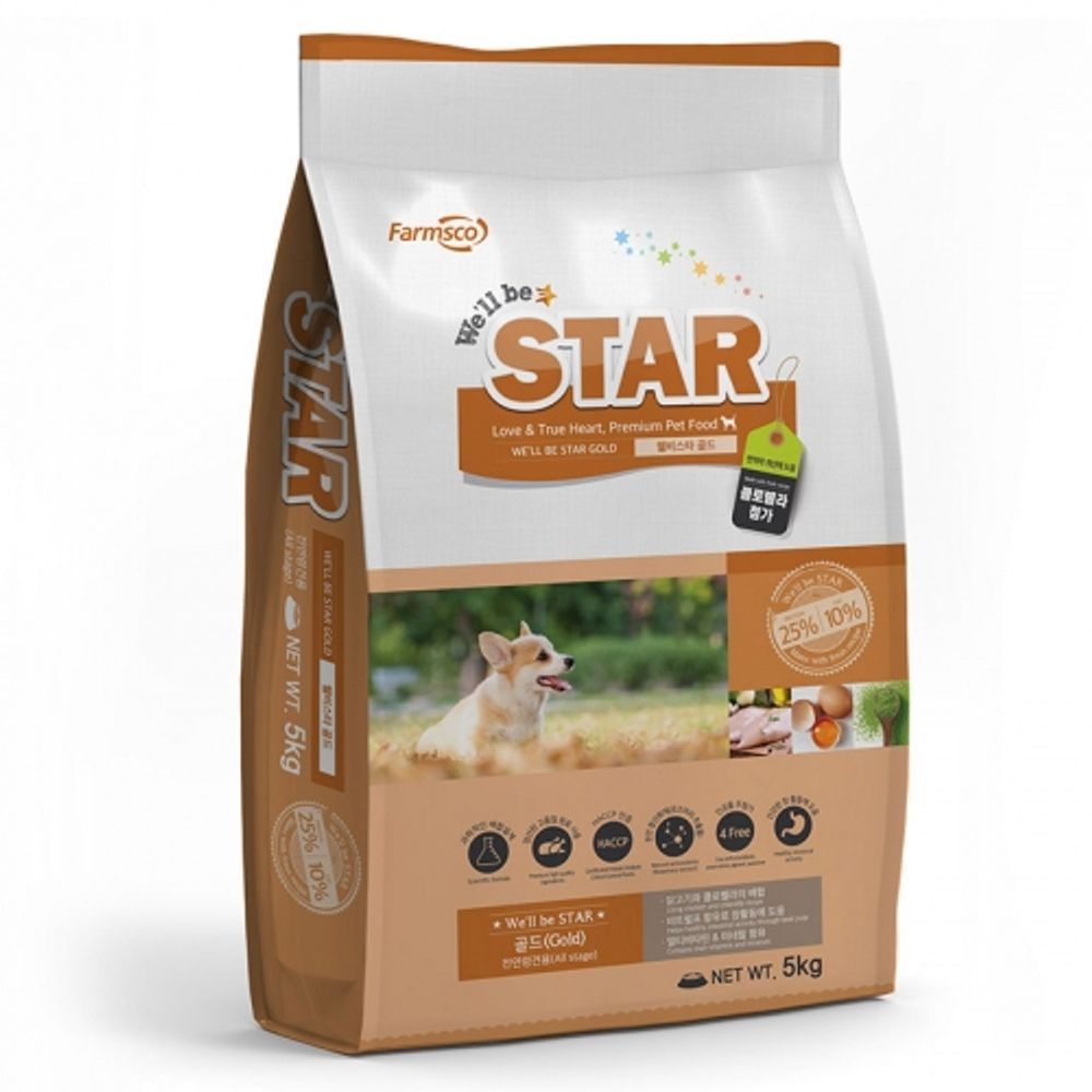 전연령견 사료 팜스코 웰비스타 골드 5kg