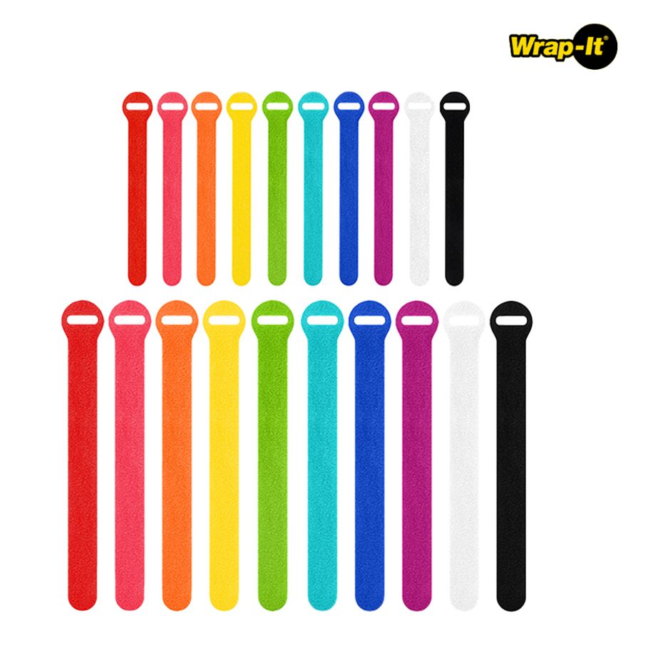 네임타이 표시태그 칼라 라벨형 찍찍이타입 혼합색상 20PCS