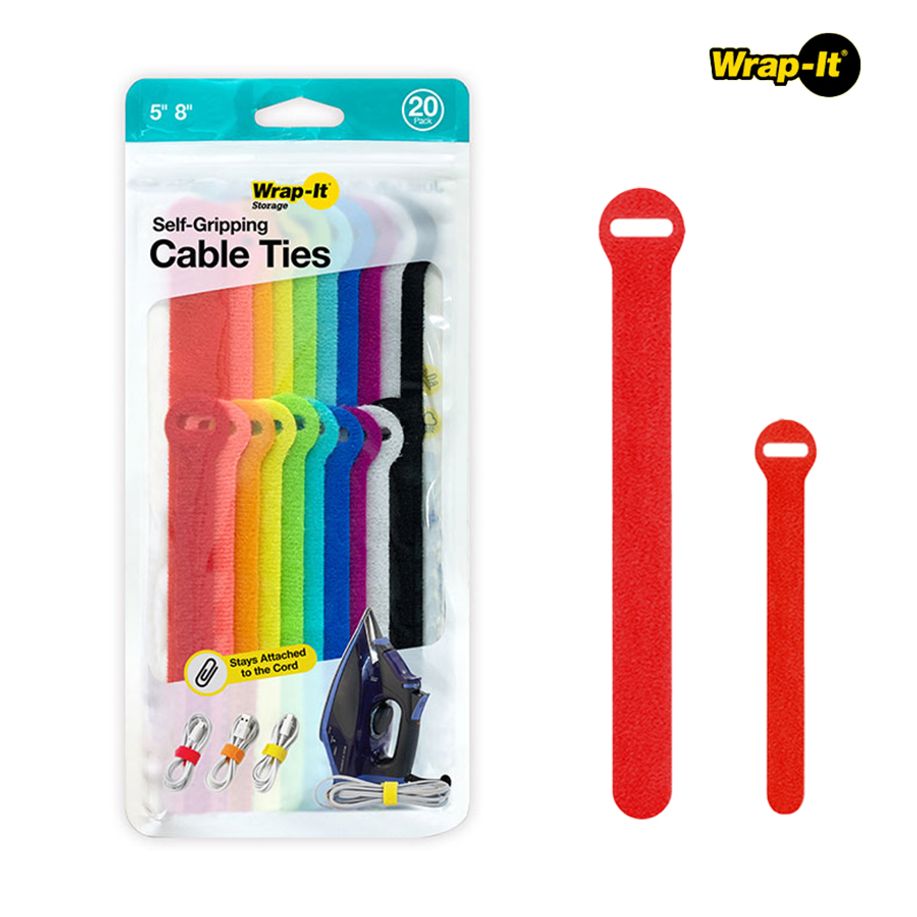 전선스티커 랜선 찍찍이타이 라벨링 찍찍이타입 혼합색상 20PCS