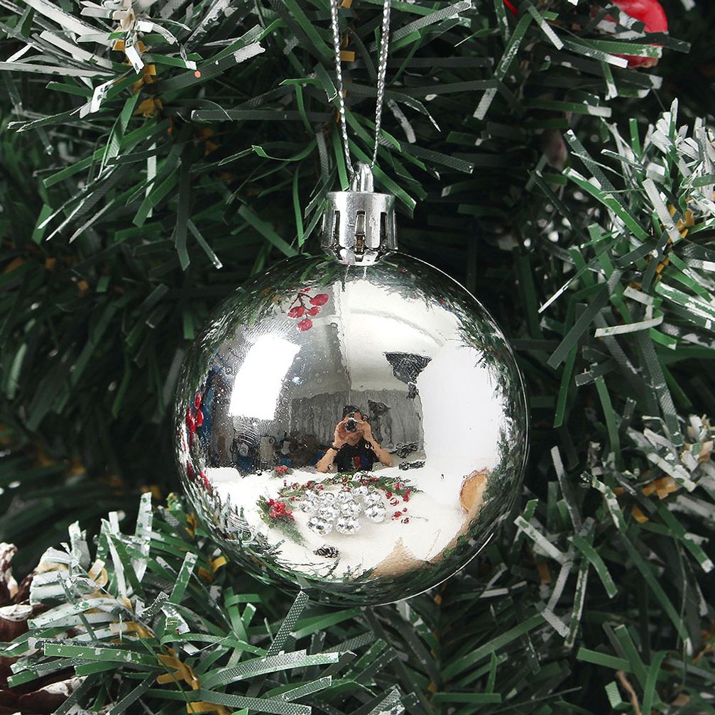 PrimeBulk 클래식 실버 유광볼 12p세트(6cm)