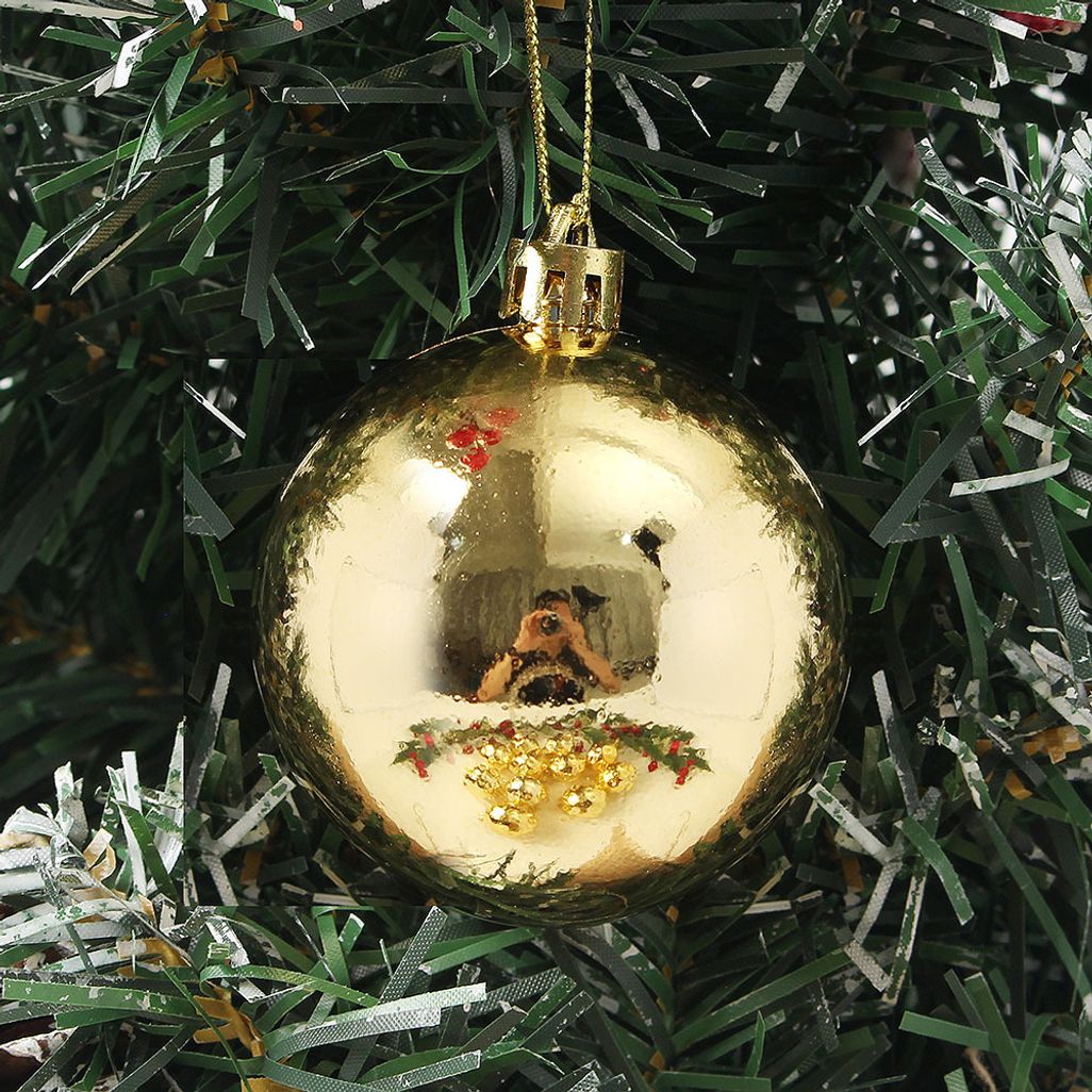 PrimeBulk 심플 골드 유광볼 12p세트(6cm)