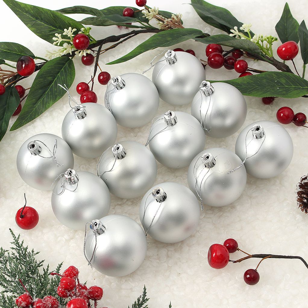 PrimeBulk 슬림 실버 무광볼 12p세트(6cm)