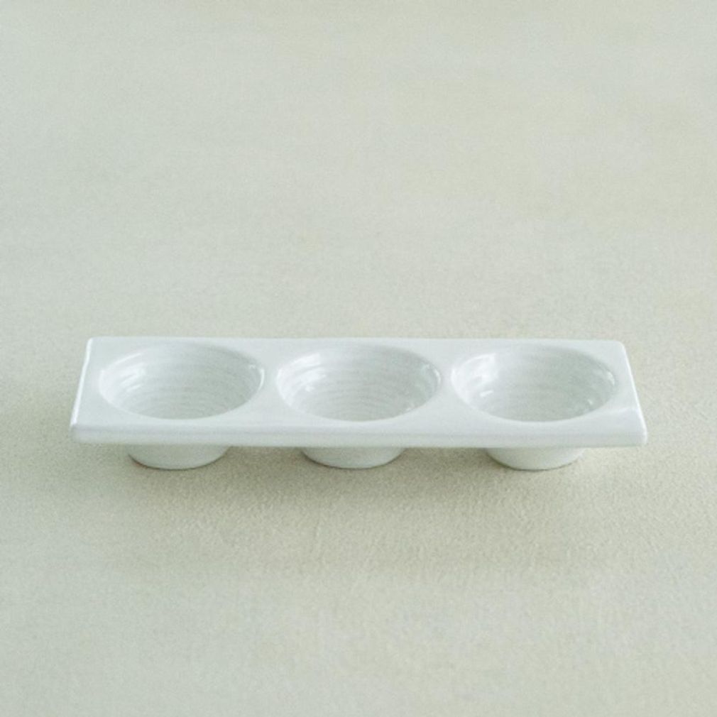 이천도자기 흰여울 3구 골초장기 20.5cm 식기 그릇