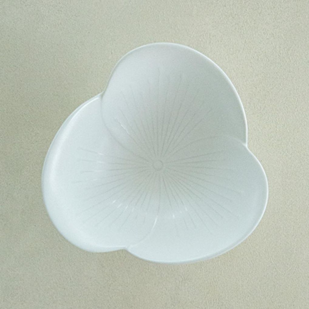 이천도자기 흰여울 꽃잎볼 접시 21cm 식기 그릇 플레이팅