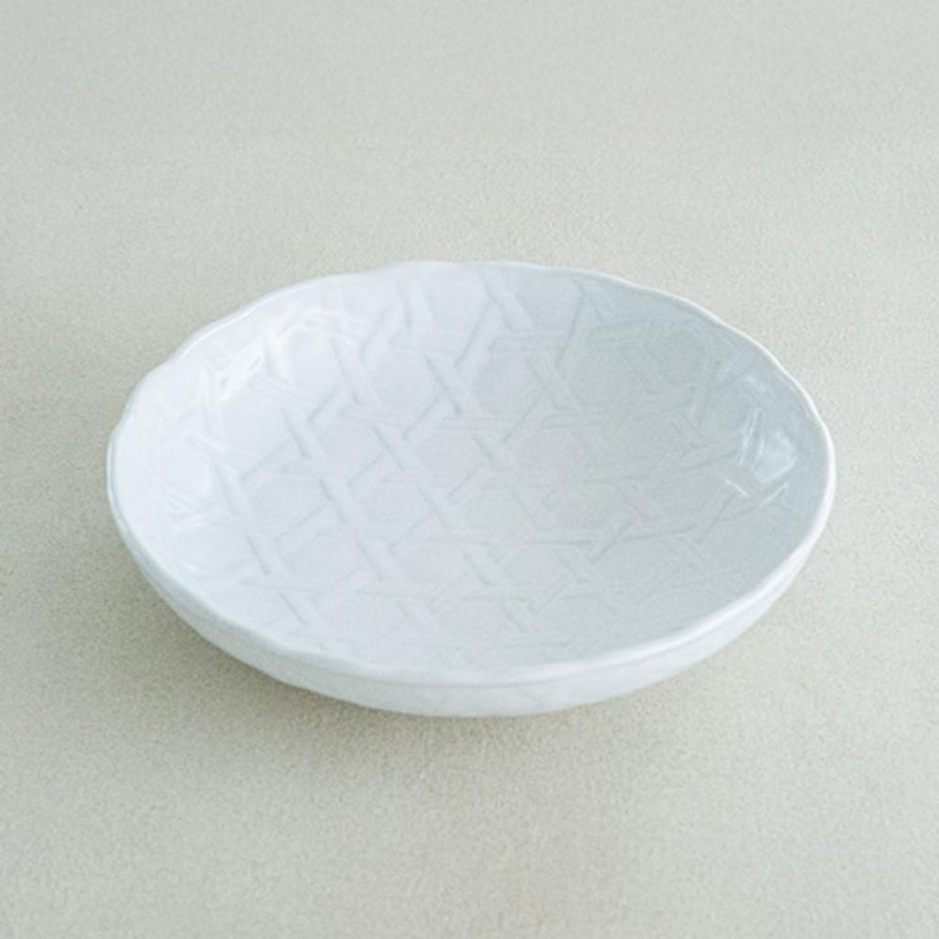 이천도자기 흰여울 바구니 접시 1호 23.5cm 식기 그릇 플레이트 대접시