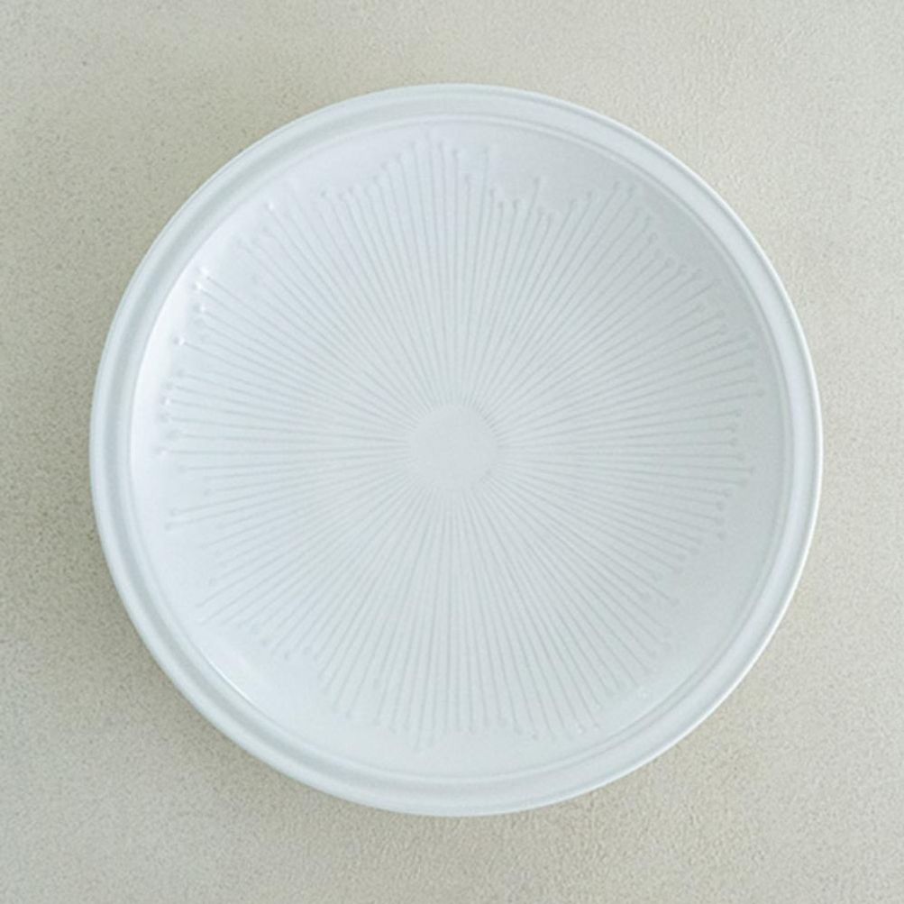 이천도자기 흰여울 빗살 원접시 1호 30cm 식기 그릇 플레이트 대접시