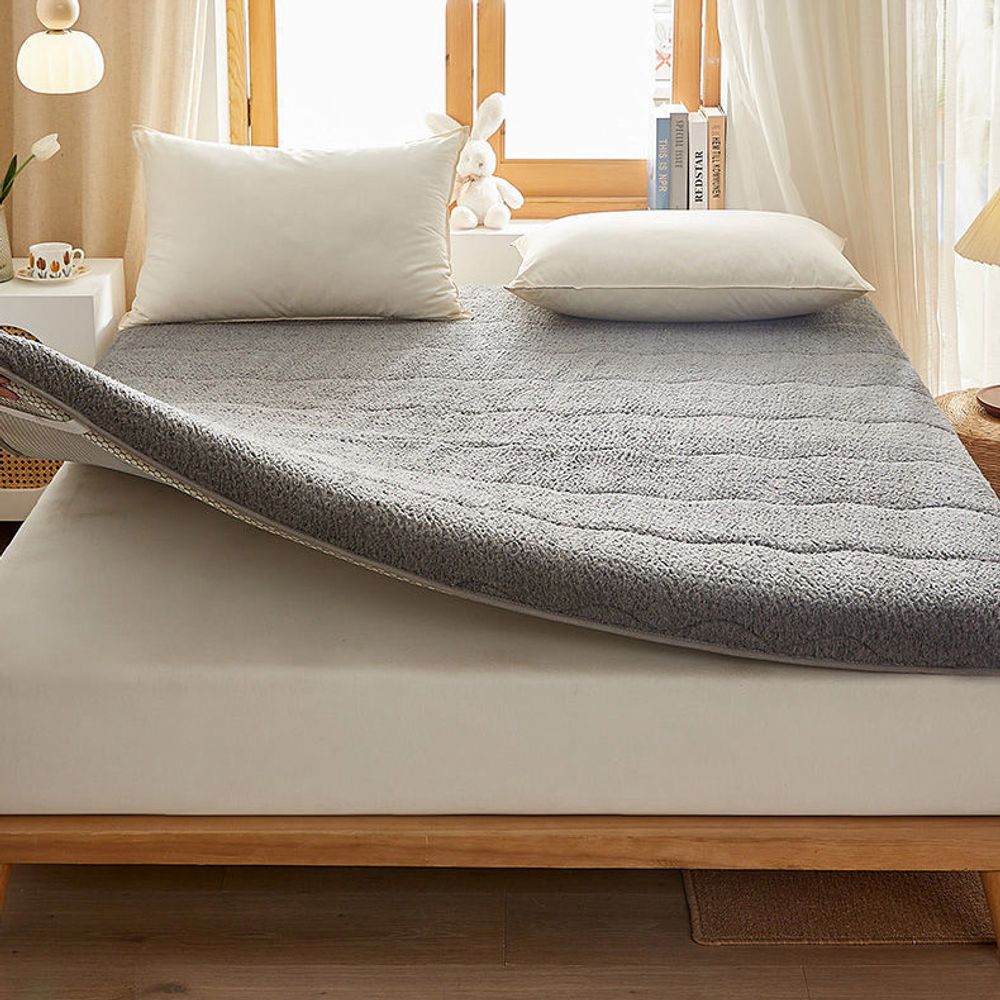 램스울 매트리스 토퍼 퀸 침대 바닥 패드 접이식 매트