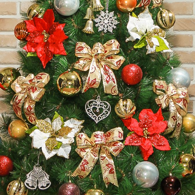 PrimeBulk 클래식 골드+레드 장식세트(180cm 트리용)